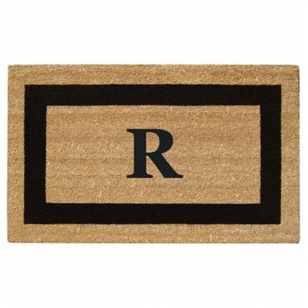 NEDIA HOME Nedia Home 33020R 36 x 20 in. SuperScraper Black Single Picture Frame Mat  Monogrammed R 33020R